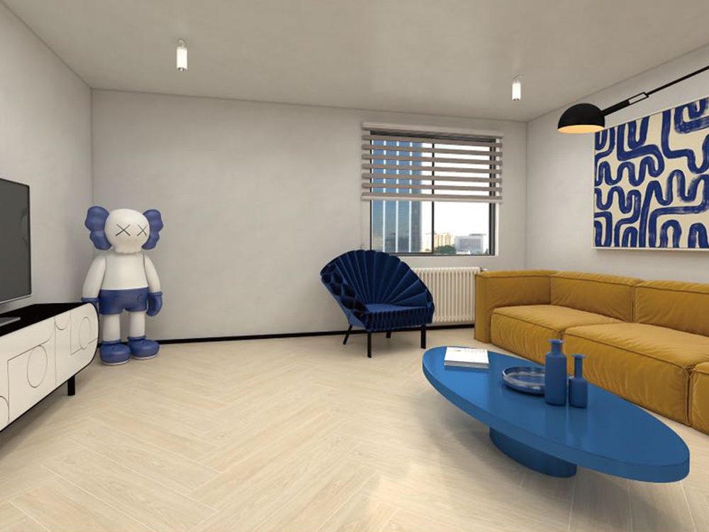 Modern Matte Finish Porcelain Tiles 200X1000mm Anti-Slip Wood Effect Ceramic Flooring Tile