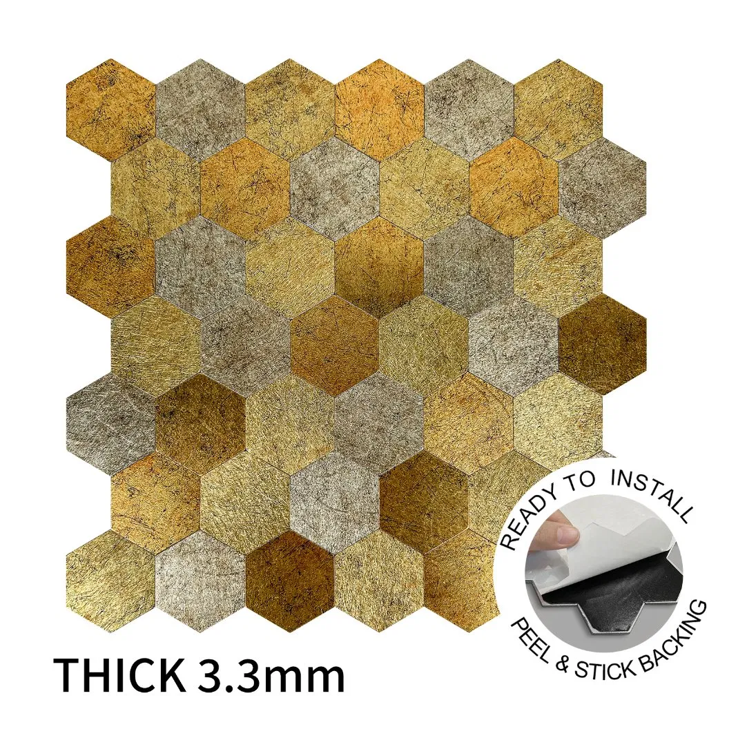 3D Stylish Mix Color Batchroom Kitchen Wall Decorative Peel and Stick Mosaic Tiles for Modern Interiors Made in China
