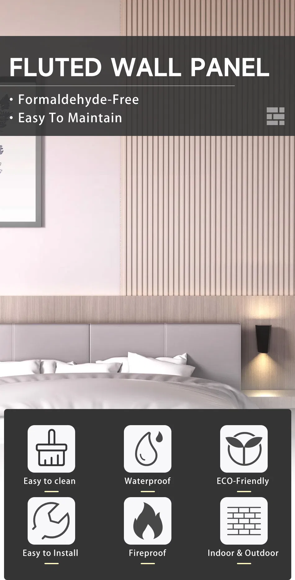 Wood Grain Grille Wall Panel 1