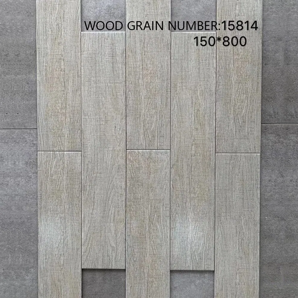 Standard Size 15X80 Wooden Pattern Wood Grain Flooring Tile Wood Design Factory Cheap Ceramic Tiles