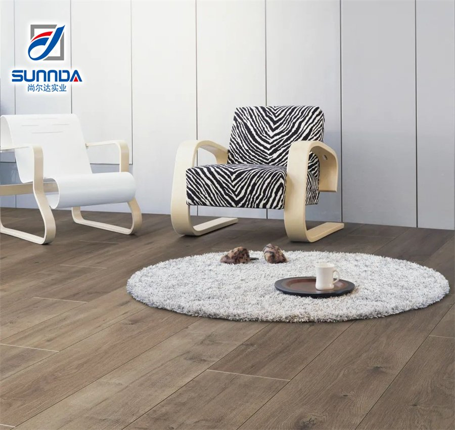 Sunnda Dark Wood Porcelain Tile Fresh Stoneware Wall Floor Tiles with Effect Brown 200X1000mm for Living Room