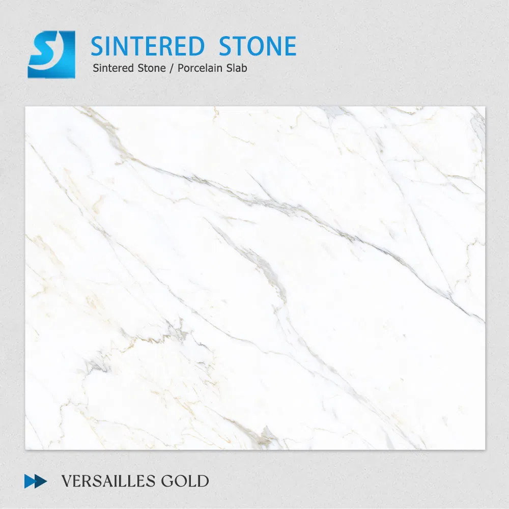 Eco Friendly Large Format Porcelaim Marble Look Sintered Stone Coffee Table Round White Design High UV Resistance for Outdoor Use