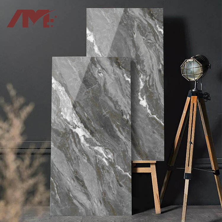 Foshan Factory 750X1500mm Wall Floor Gray Sintered Stone Big Slabs