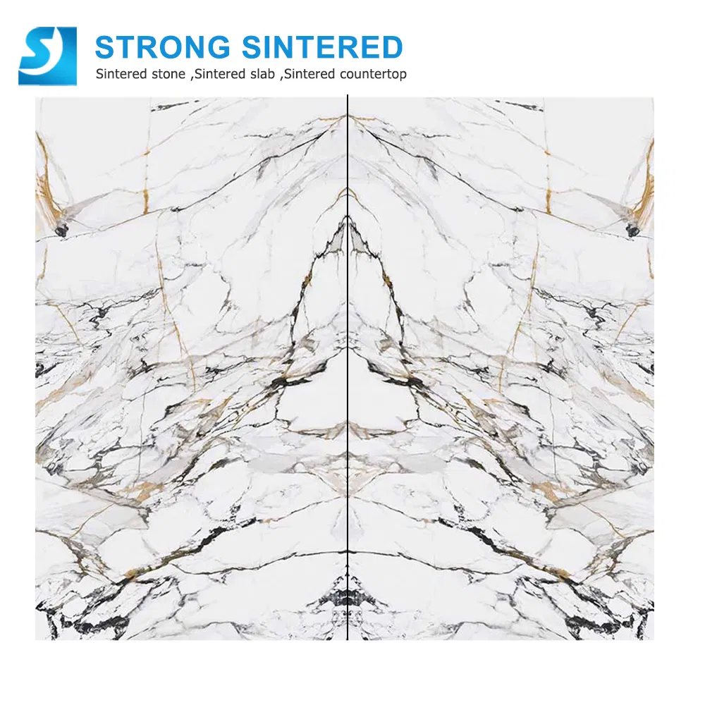 China Supplier Sintered Stone Slabs 3200*1600*12mm for Kitchen Island / Wall /Floor