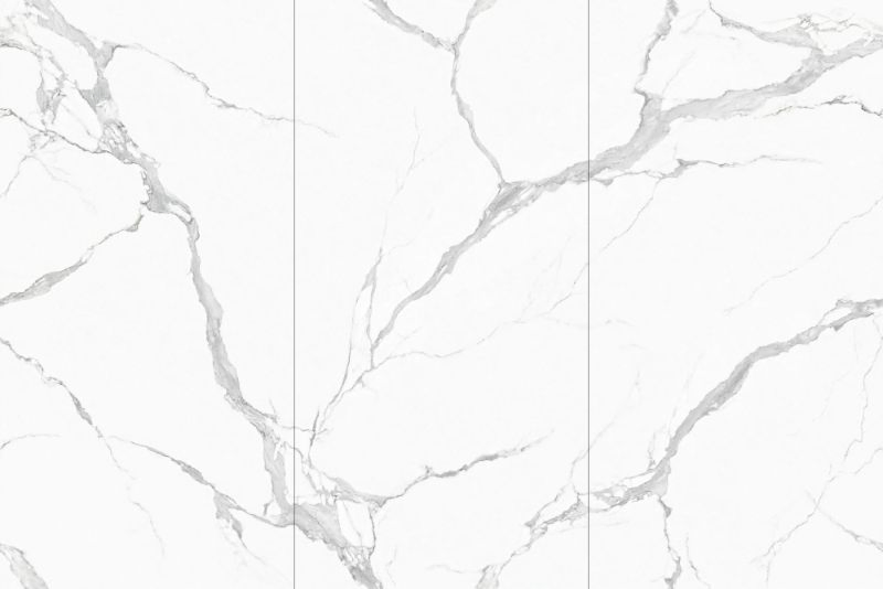 1200X2700mm Sintered Stone Polished White Large Format Tiles for Table Top or TV Background