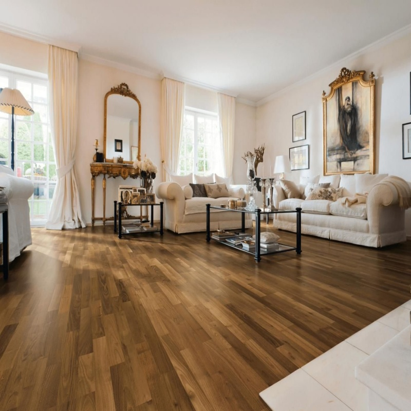 E1 8mm 12mm Laminated Floor Tile Indoor Parquet Multi Layer Composite Decking AC4 AC3 Wood Floor Tiles Price Laminate Flooring Covering