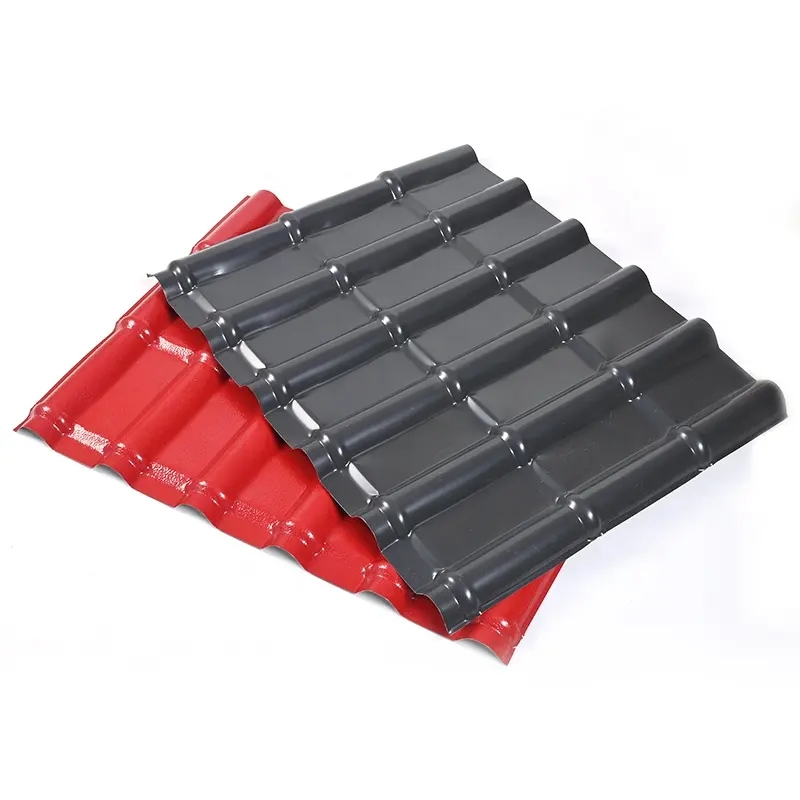 Modern Designed Corrugated Resin Roof Tiles Weather-Resistant Heat-Resistant Extreme Climates PVC ASA Surface House Applications