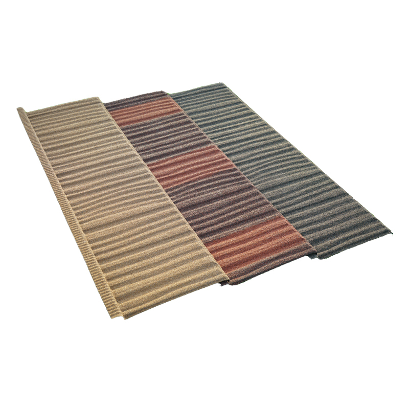 Modern Design Bond Tile Metal Roofing Tiles Sample 0.3mm 0.4mm 0.5mm Aluzinc Steel Sheets with Heat Resistant Stone Chips Coated