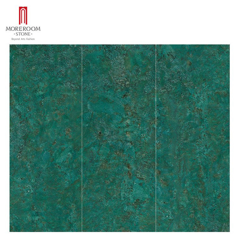 Green Large Format Tile Marble Stone Glazed Polished Matt Sintered Stone Slab