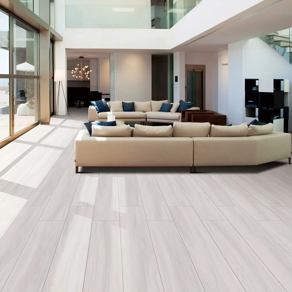 Cheap 150X900mm Walnut Grain Ceramic Tile Dark Brown Glazed Wood Pattern Floor Tiles for Large Project Decoration