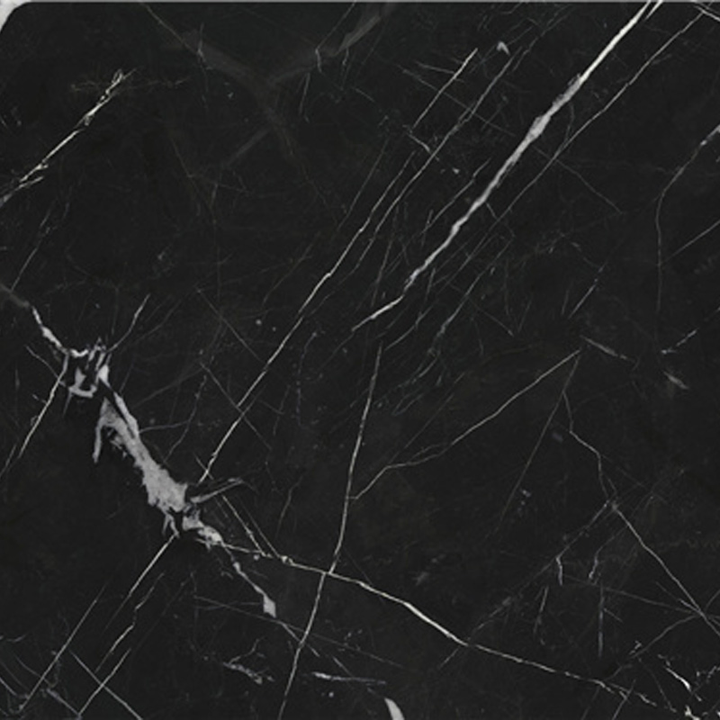 Living Room Background Wall Black Marble Tiles Large Format Continuous Pattern Wall Tiles