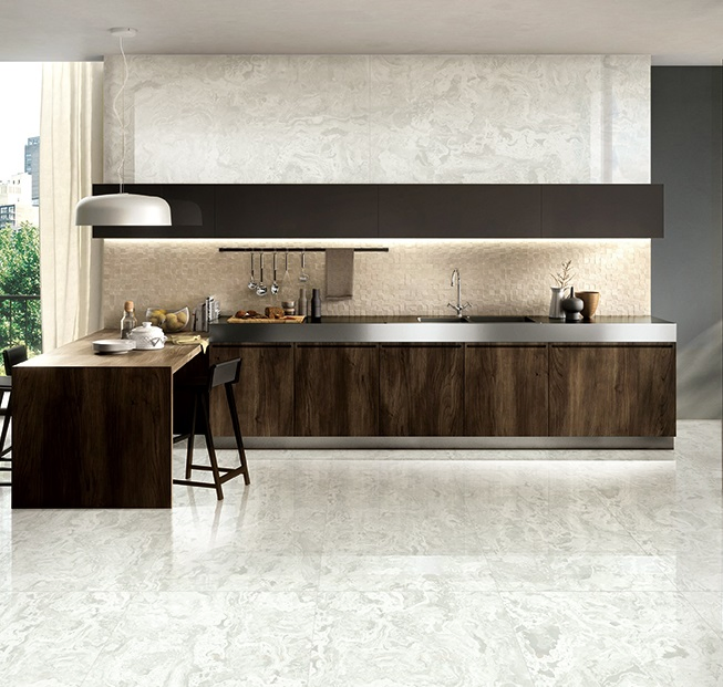 Luxury Wall Tile Gary Marble Look Large Format Porcelain Tile