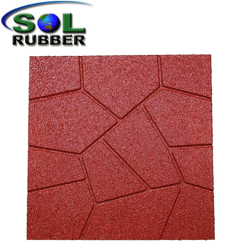 Residential Outdoor Patio Recycled Rubber Flooring Pavers