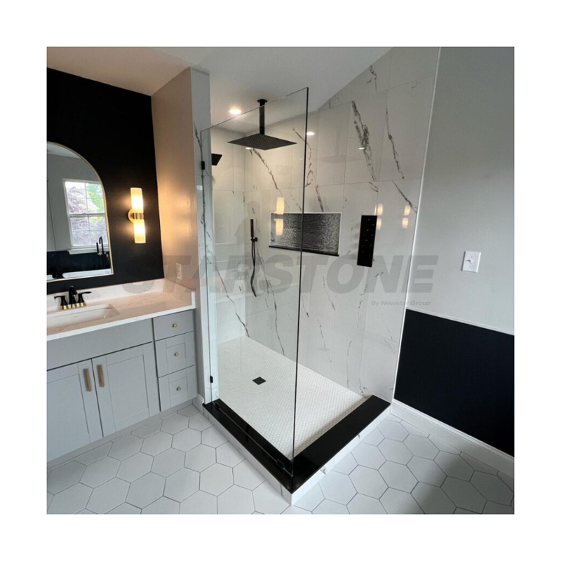 Starstone Modern Design Natural Marble Bathroom Shower Wall Customize Size Marble Wall