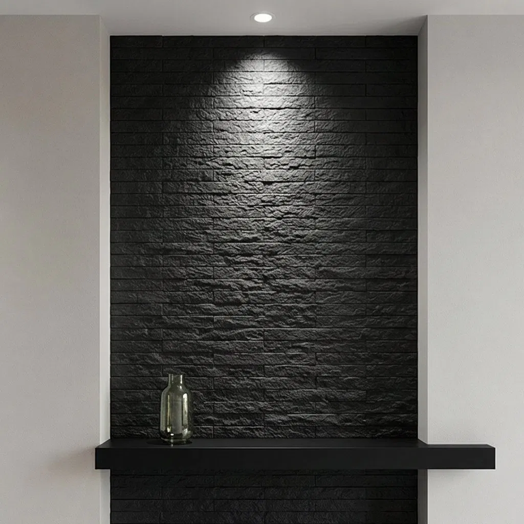 41X225mm Acid-Wear Resistant Ceramic Tile Natural Matte Dark Blue Glazed Wall Tile for Commercial &amp; Living Space