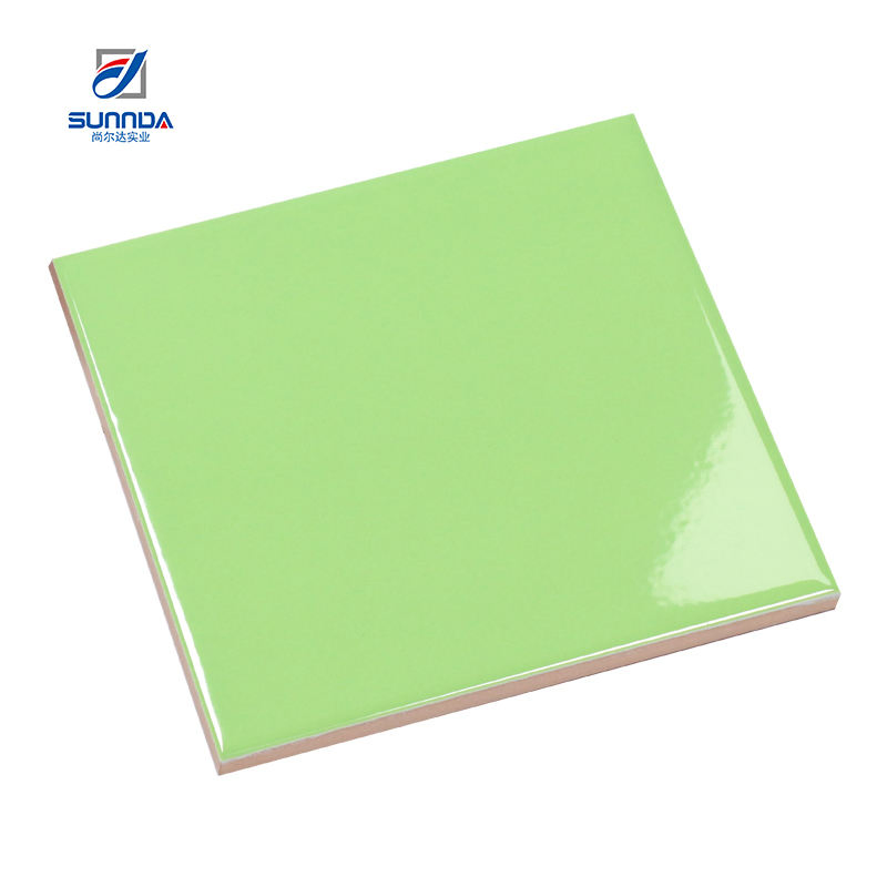 China Sunnda Good Quality 150X150mm Waterproof Glossy and Matte Bathroom Decorative Solid Color Glazed Ceramic Wall Tiles