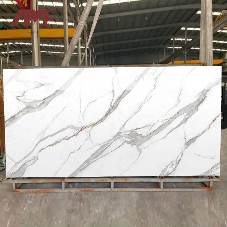 Big Slab 1600X3200 Sintered Stone Wall Format White Marble Tiles Floor Porcelain Glaze Large Slab Tiles for Floor