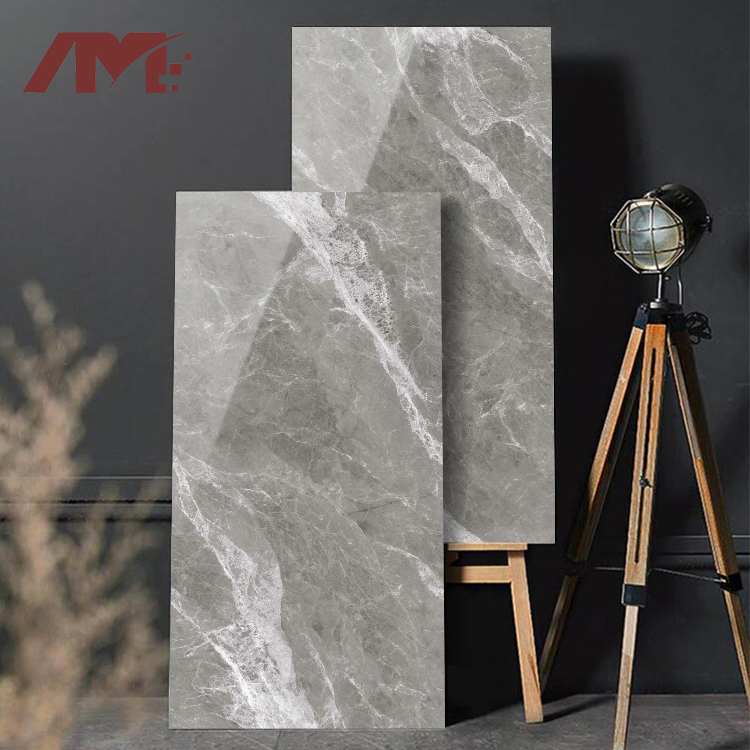 Foshan Factory 750X1500mm Wall Floor Gray Sintered Stone Big Slabs