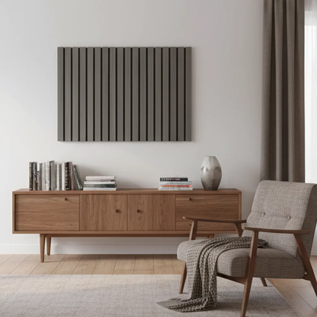 3D Pet Polyester Veneer Wooden Natural Oak Acoustic Slat Wood Wall Panels