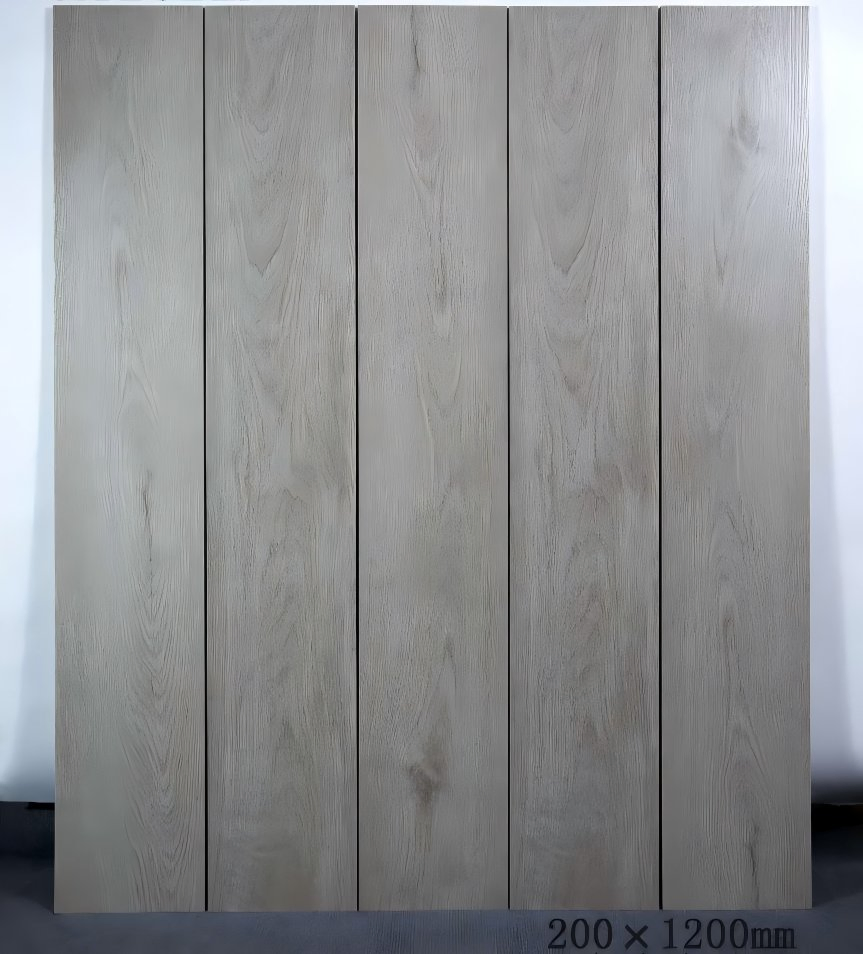 Large Format 200X1200mm Walnut Grain Ceramic Tile Rectified Finish Dark Brown Glazed Wood Pattern Floor Planks