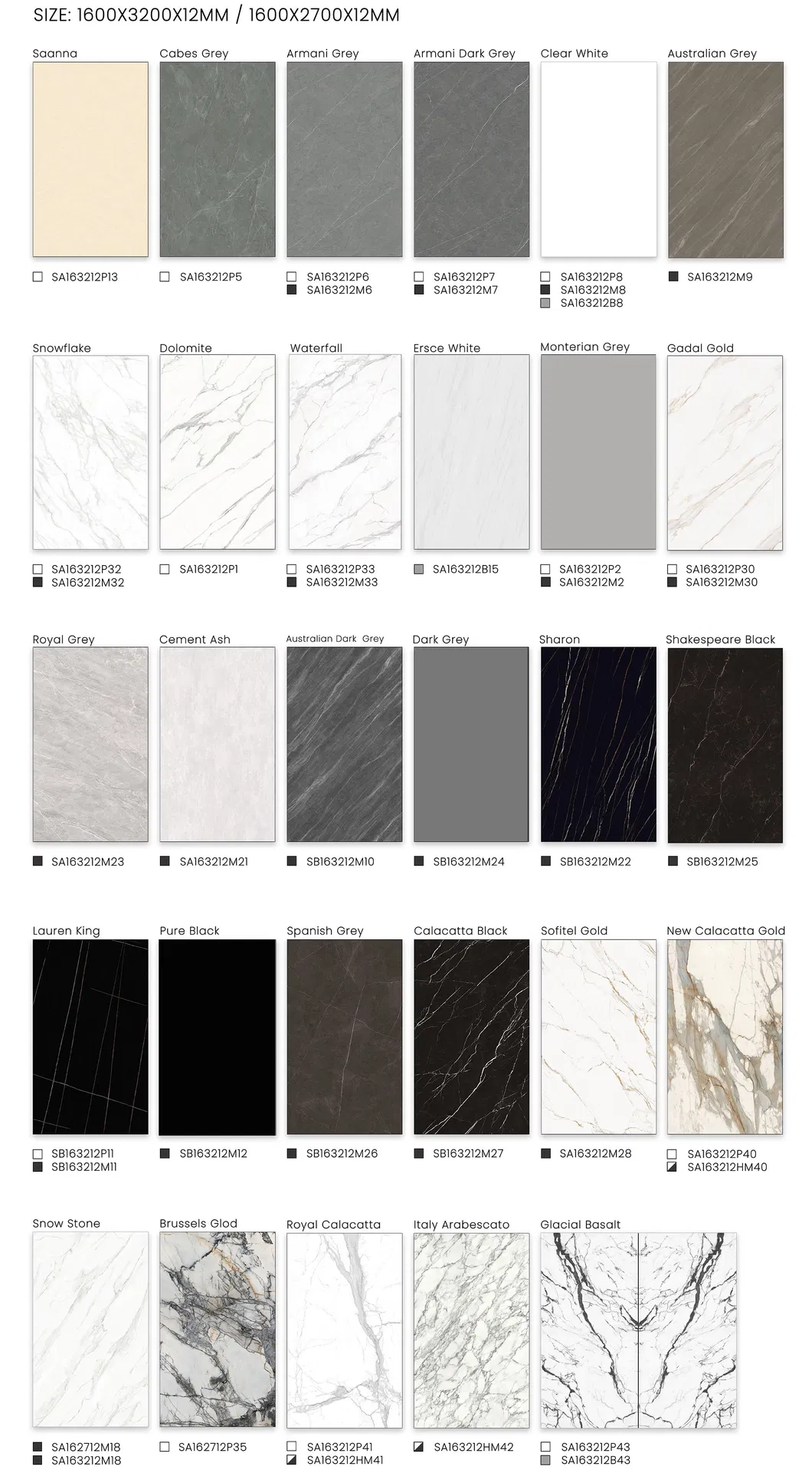 Sintered Stone Color Palette 1