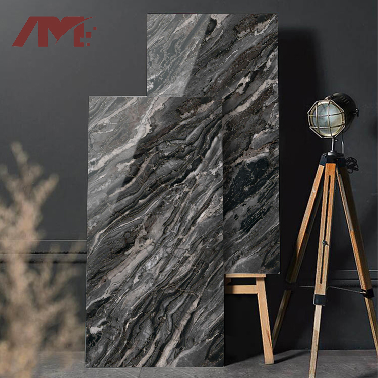 Foshan Factory 750X1500mm Wall Floor Gray Sintered Stone Big Slabs