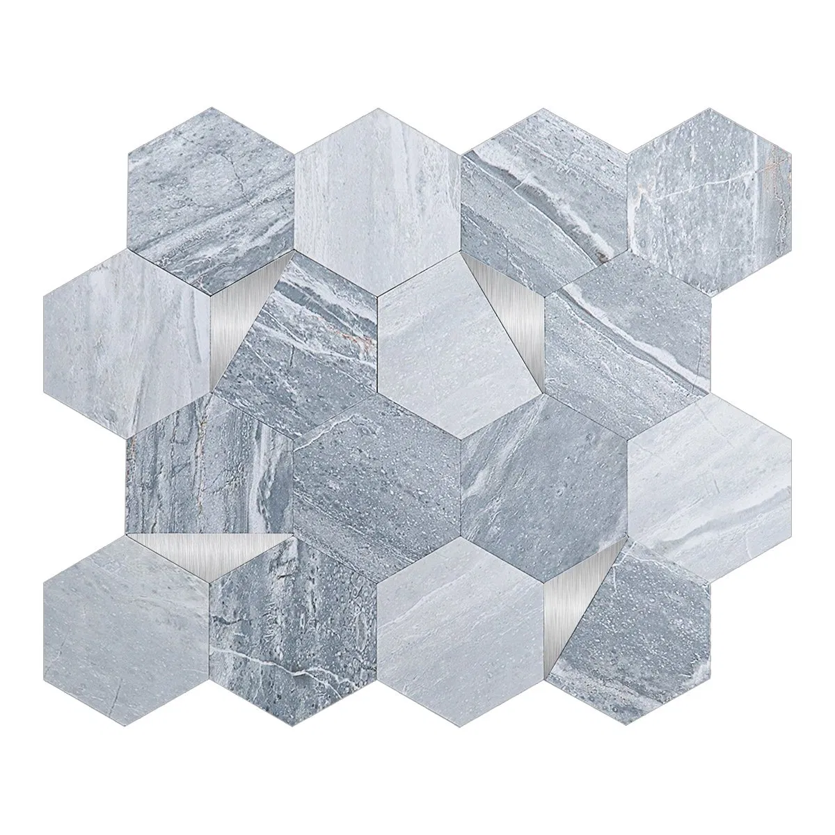 Bathroom Wall Decorative 3D Golden Peel and Stick Mosaic Wall Tile China New China Building Material