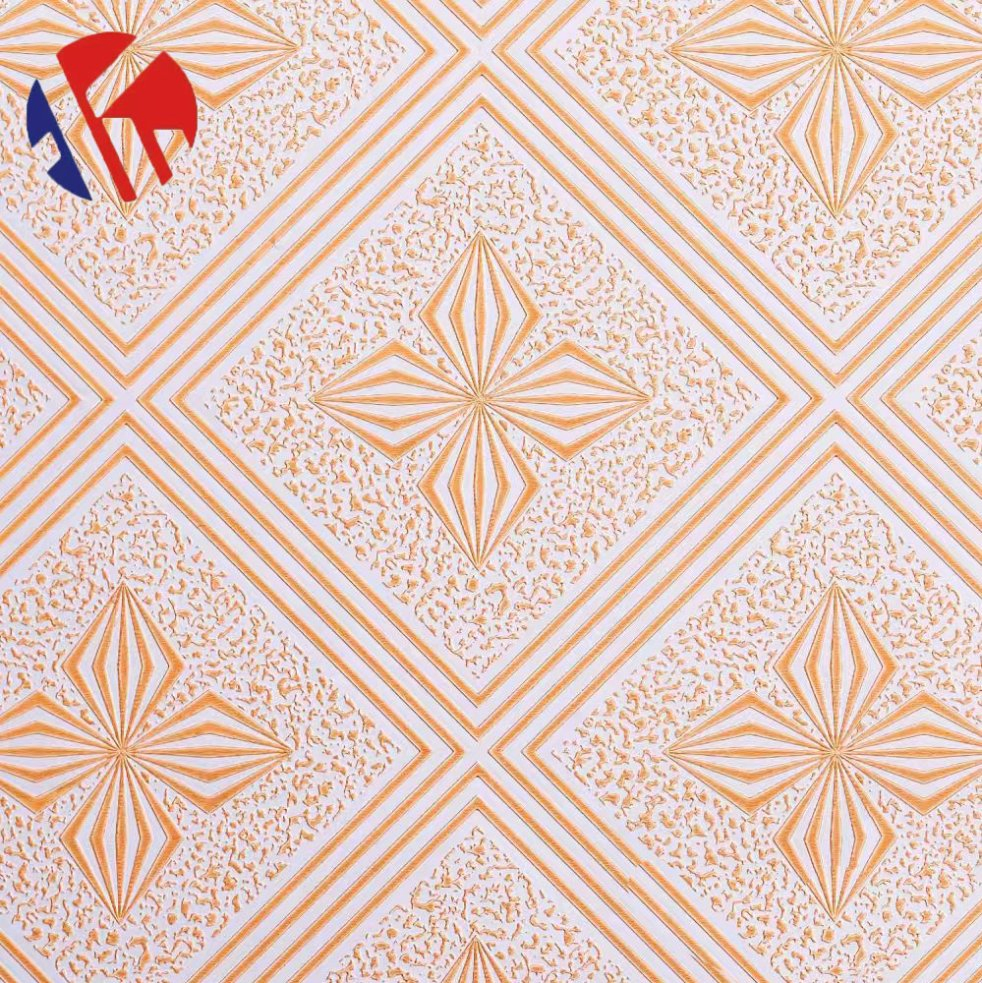 Modern Decorative Custom Pattern Ceiling Tile for Bathroom Kitchen Partition and Office PVC Gypsum Ceiling Tiles Fireproof and Waterproof