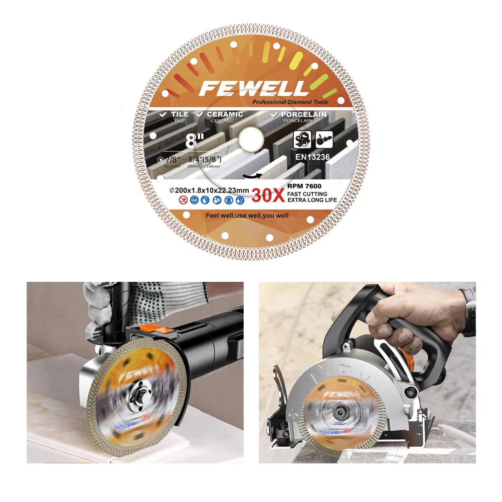 105mm 4" Hot Pressed Sintered Ultra Thin X Mesh Turbo Diamond Circular Saw Blade Dry or Wet Tile Cutting Disc