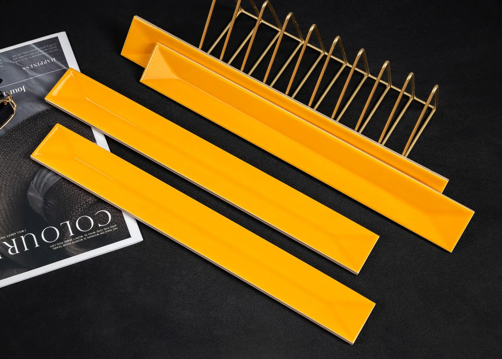 High-Traffic Glazed Ceramic Wall Tiles - Colorful Matte Finish Bricks