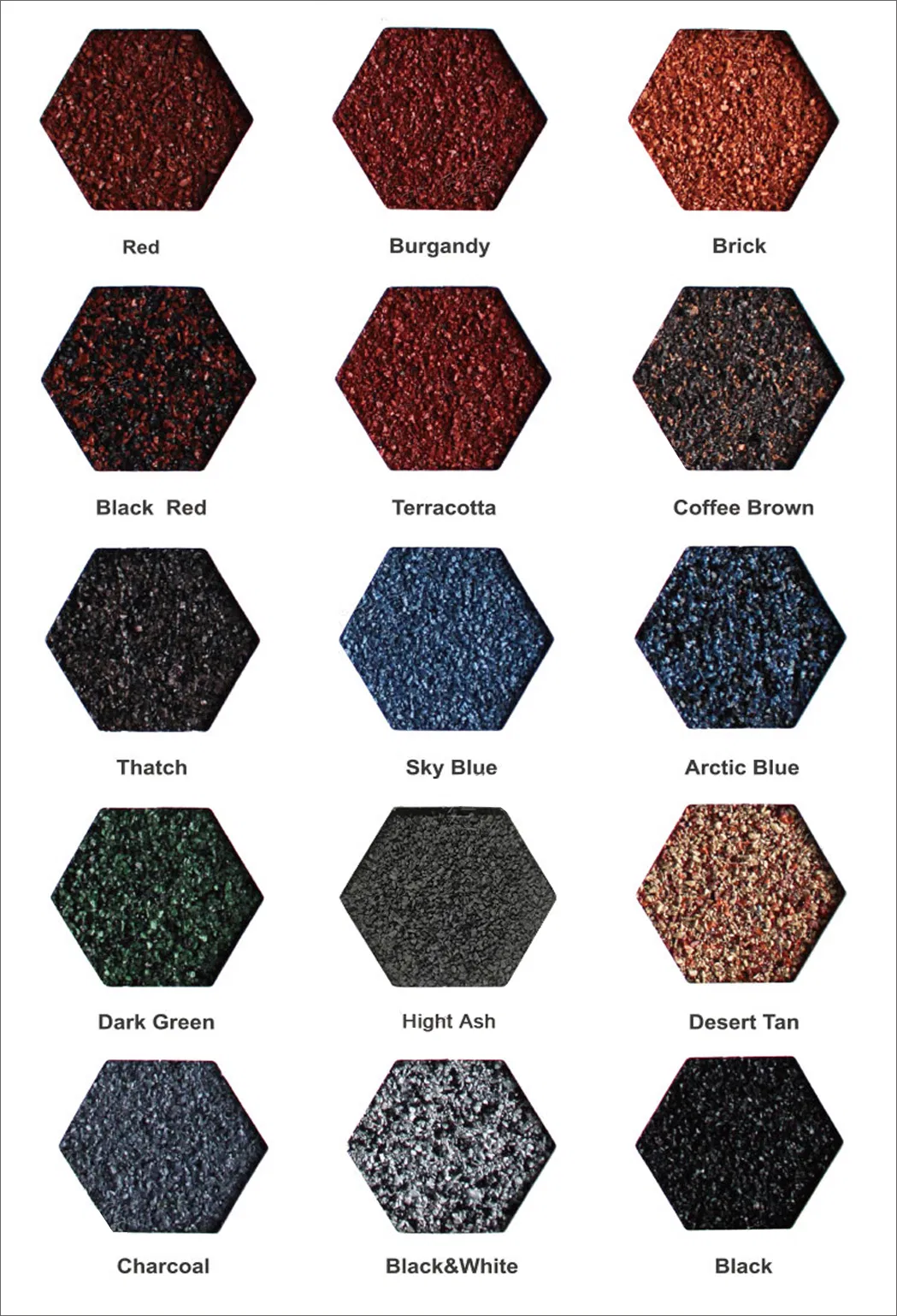 Roofing Color Chart