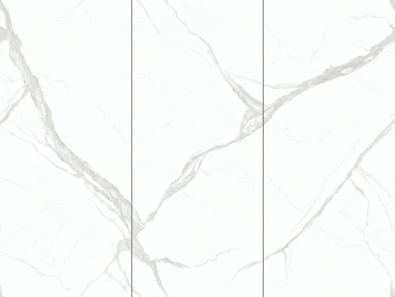 1200X2700mm Sintered Stone Polished White Large Format Tiles for Table Top or TV Background