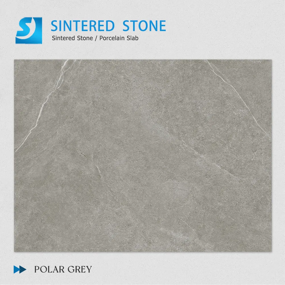 Grey Sintered Stone Coffee Table Eco Friendly Scratch Resistant 1200X2400mm Foshan Partory Book Match