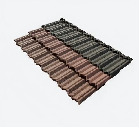 Classical Color Heat-Resistant Stone Coated Metal Roofing Tile with Lifespan of 50 Years for Tropical Climates
