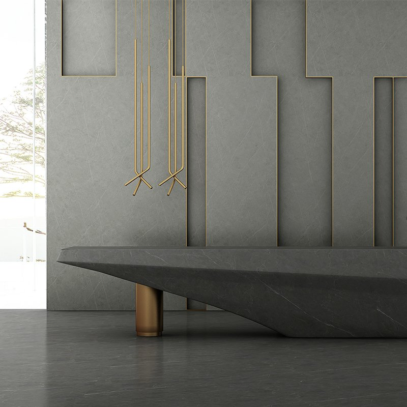 Wholesale Big Size Sintered Stone Slab Matte Polished Satin Surface Marble Landscape Painting Design for House Hotel Villa