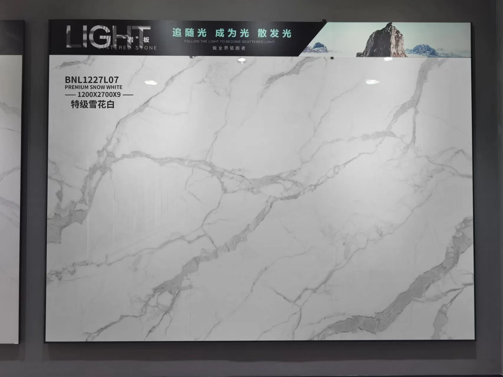 Luxury Home Decoration Large Format Porcelain Calacatta White Veins Marble Slabs Look Sintered Stone Tile for Wall