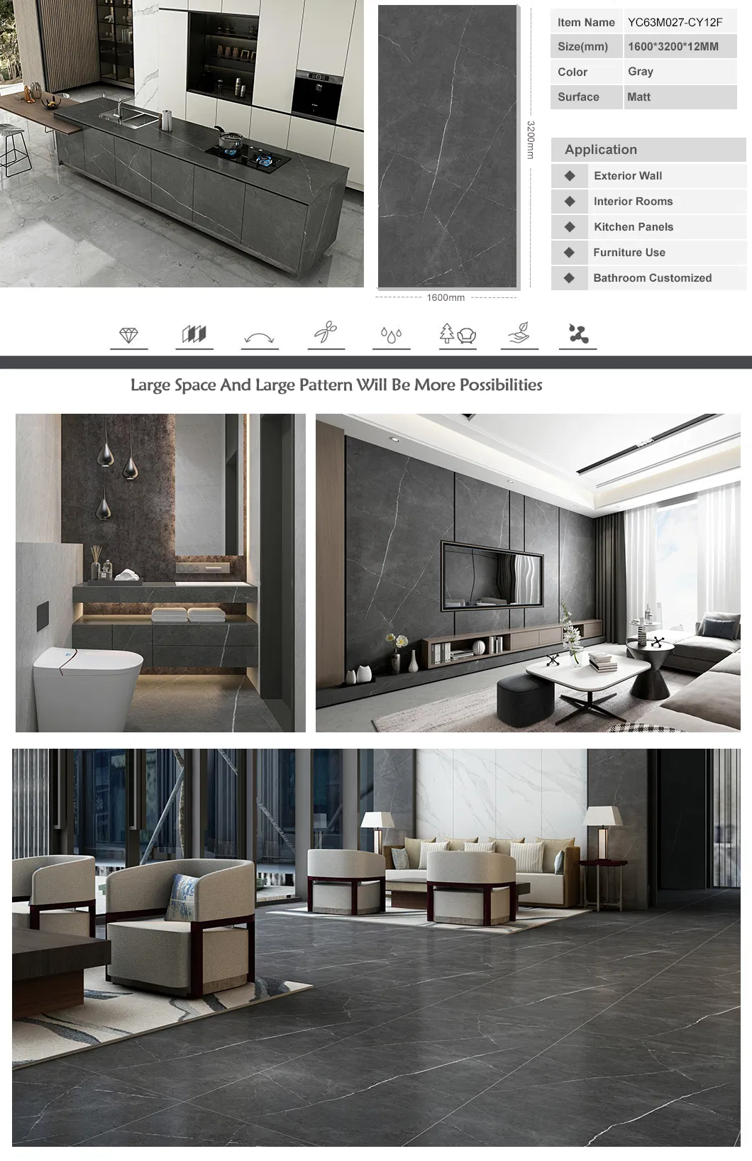 Sintered Stone Kitchen Countertop