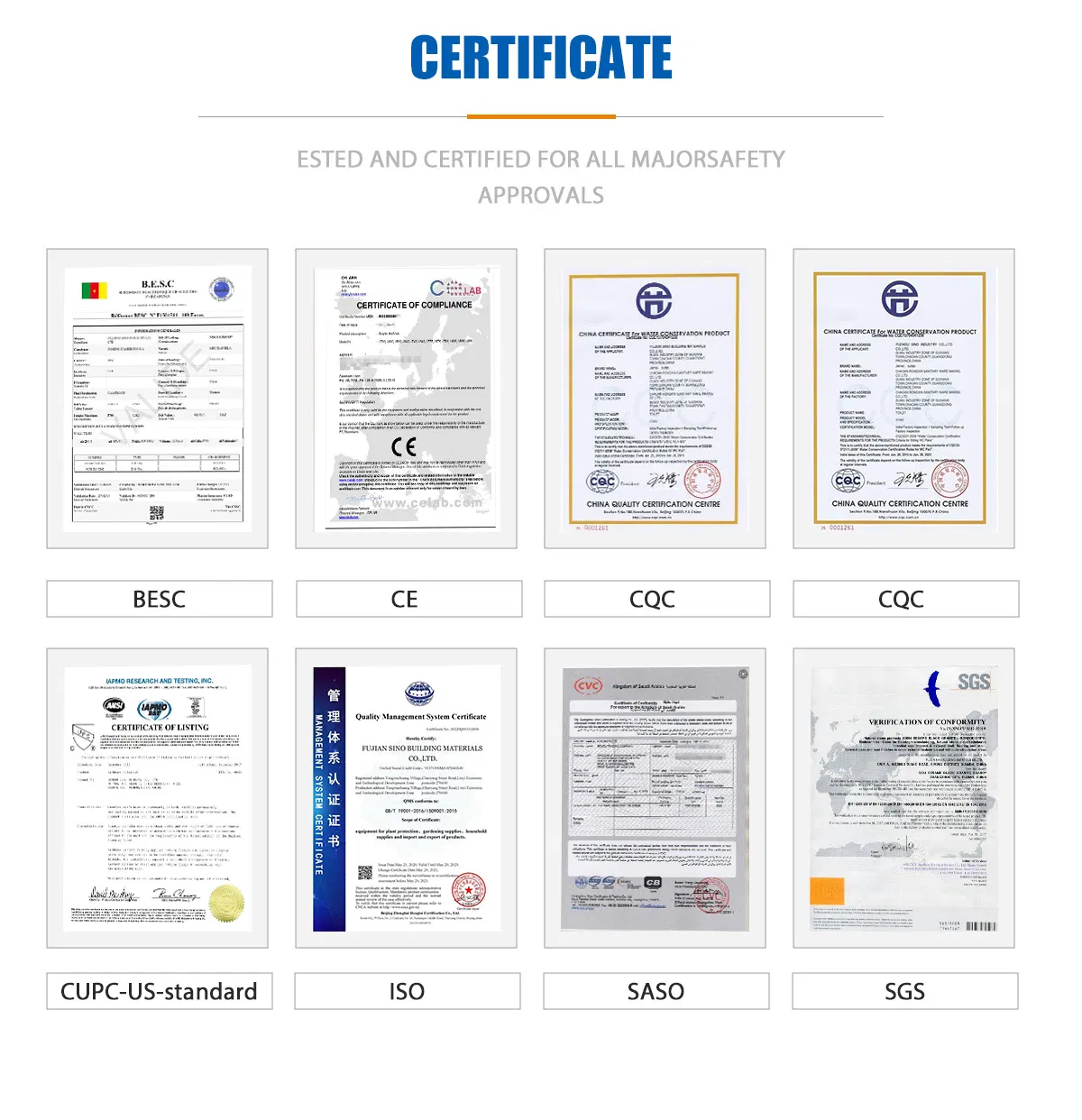 CE ISO Certifications