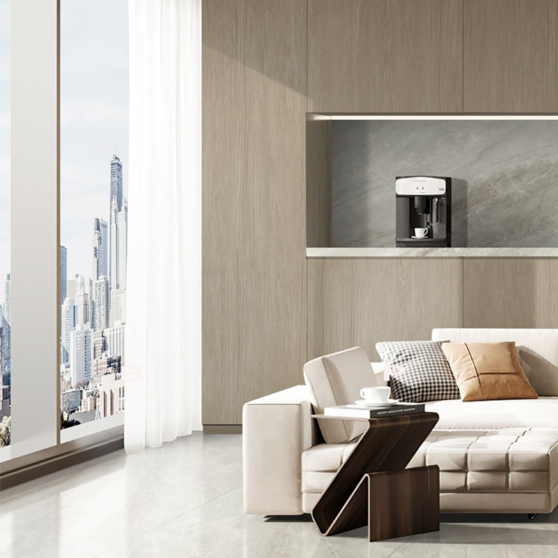 Notaio Walnut Timber Pattern-Wood Grain Ceramic Floor Tile Foshan Porcelain.