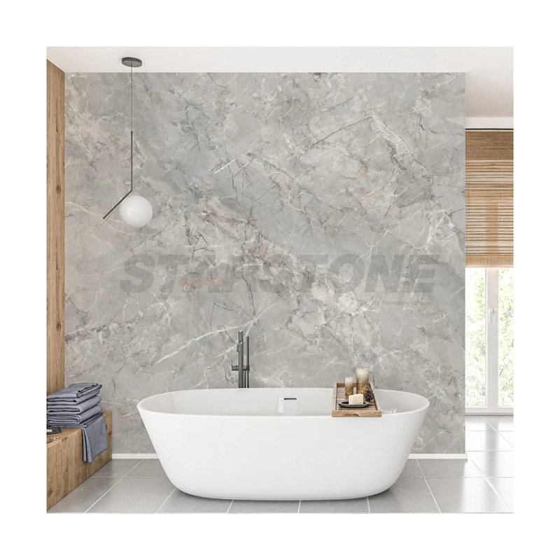 Starstone Customized Size Modern Style Grey Marble Living Room Bathroom Marble Wall Panel