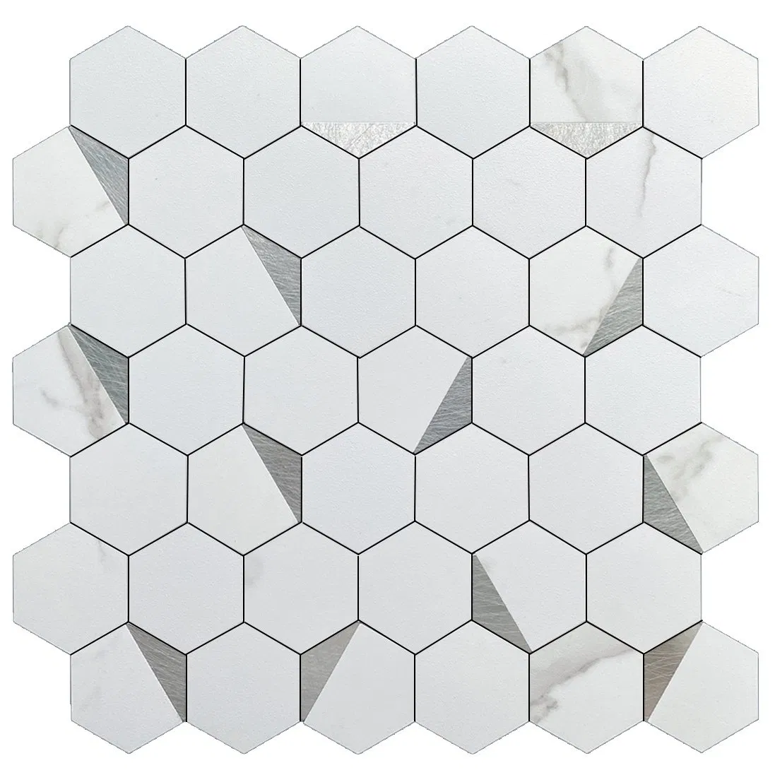 New Design Bathroom Kitchen Wall Decoration Home Decoration Metallic Decorative 3D New Building Material Peel and Stick Mosaic Mural Tile with Factory Price