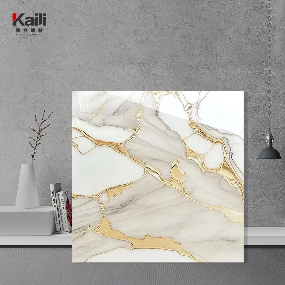 Modern Design High Glossy Waterproof 600X600mm Indoor Decorative Ceramic Glazed Polished Tiles