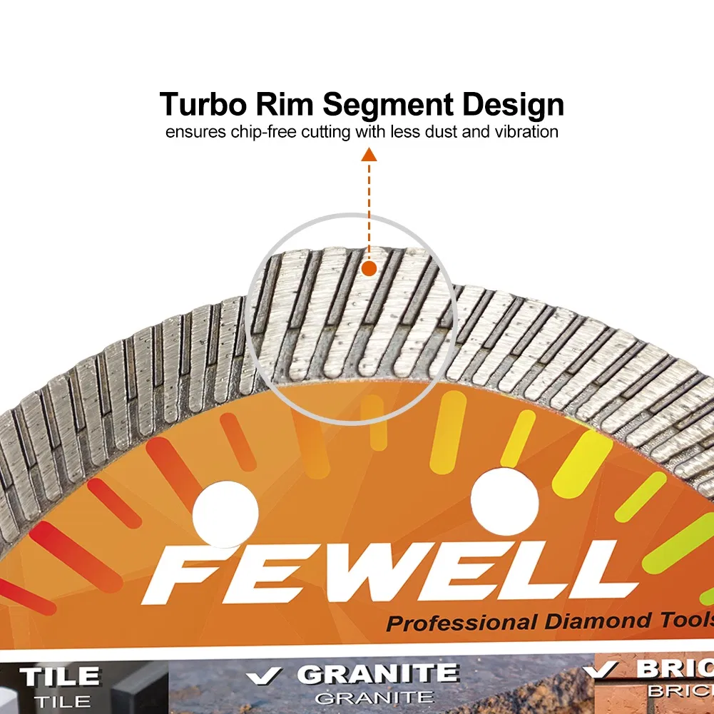 Hot Press 4 Inch 105*1.3*10*22.23mm Ultra Thin Turbo Diamond Saw Blade for Tile Bricks Granite Concrete Marble Cutter