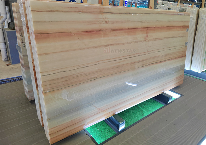 Best Quality Blue Onyx Marble Big Slab Kitchen Countertop Marble Island Custom Size Polished Bathroom Marble Slab Shower Wall