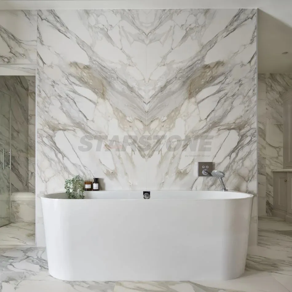 Calacatta Marble Bathroom Shower Wall