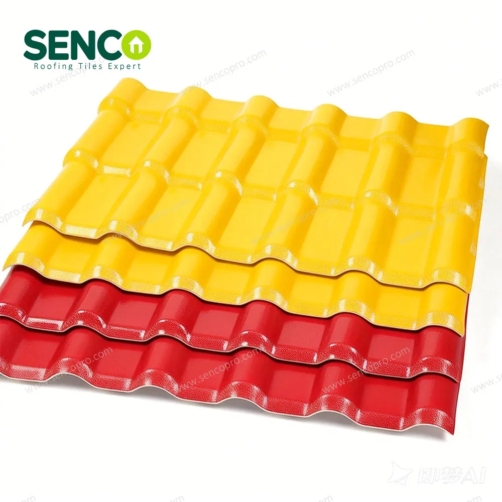 Waterproof PVC Corrugated Roofing Sheet Industrial Design Heat Resistant ASA Synthetic Resin Roof Tiles Shingles