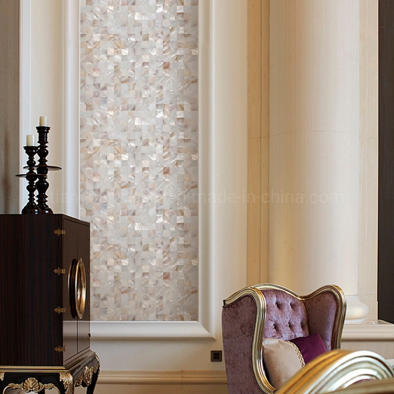 Mother of Pearl Tile Backsplash Linear Wall Subway Tile, Natural Shell Mosaic Brick Kitchen/Bath Tiles
