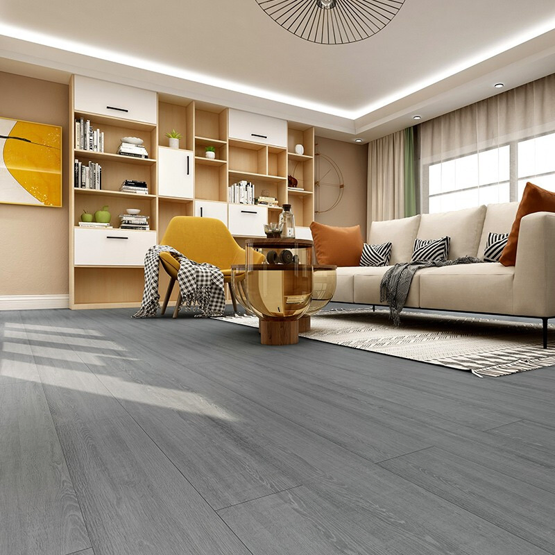 U Groove HDF Waterproof Laminate Flooring Covering 8mm E1 Grade AC4 Wear Resistance Wood Floor Tile Free Sample