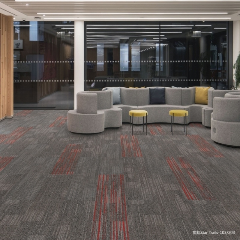 Modular PP Carpet Tile for Commercial Space - Fire Retardant B1 Grade Made in China Office Use