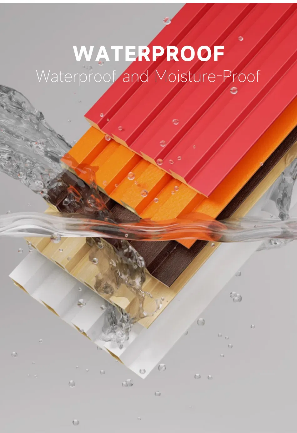 Wood Grain Grille Wall Panel 6